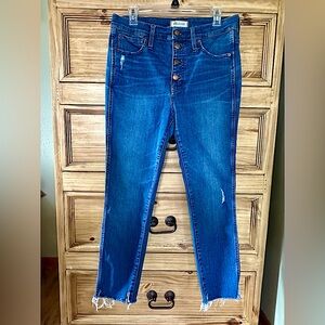 Womens Madewell 10 inch high-rise hi rise skinny jeans size 30